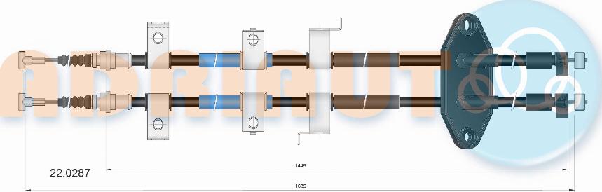 Adriauto 22.0287 - Kabel, dayanacaq əyləci furqanavto.az