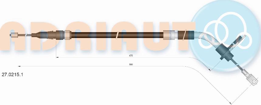 Adriauto 27.0215.1 - Kabel, dayanacaq əyləci furqanavto.az