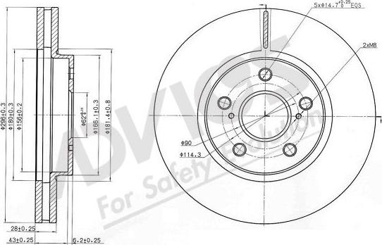 Advics A6F596B - Əyləc Diski furqanavto.az