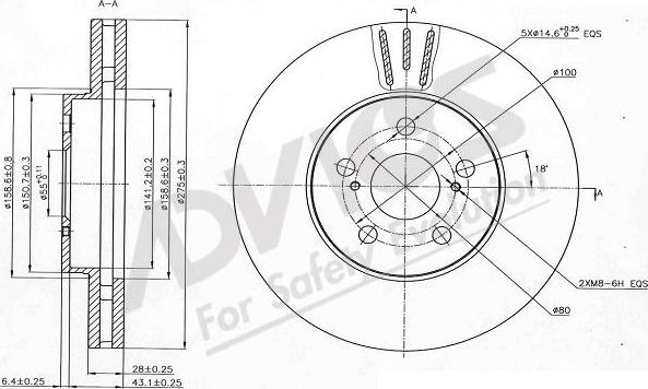 Advics A6F102B - Əyləc Diski furqanavto.az