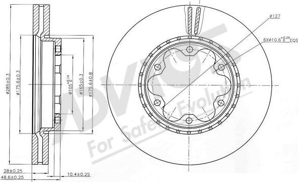 Advics A6F118B - Əyləc Diski furqanavto.az