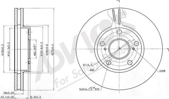 Advics A6F188B - Əyləc Diski furqanavto.az