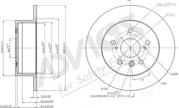 Advics A6R083B - Əyləc Diski furqanavto.az