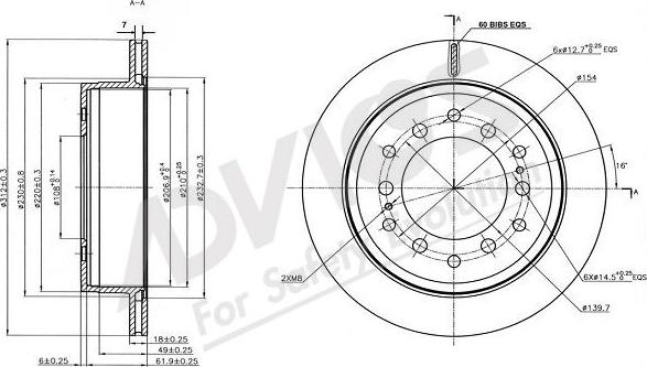 Advics A6R161B - Əyləc Diski furqanavto.az