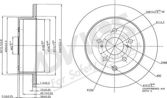 Advics A6R203B - Əyləc Diski furqanavto.az