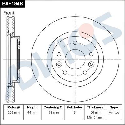 Advics B6F194B - Əyləc Diski furqanavto.az