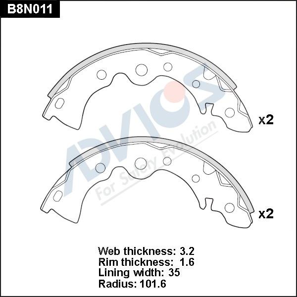 Advics B8N011 - Əyləc Başlığı Dəsti furqanavto.az