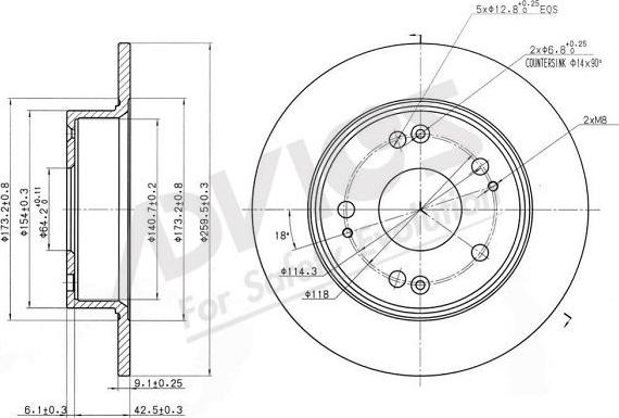 Advics C6R075B - Əyləc Diski furqanavto.az