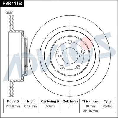 Advics F6R111B - Əyləc Diski furqanavto.az