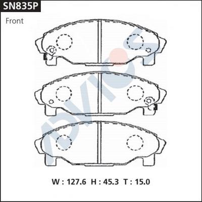 Advics SN835P - Əyləc altlığı dəsti, əyləc diski furqanavto.az