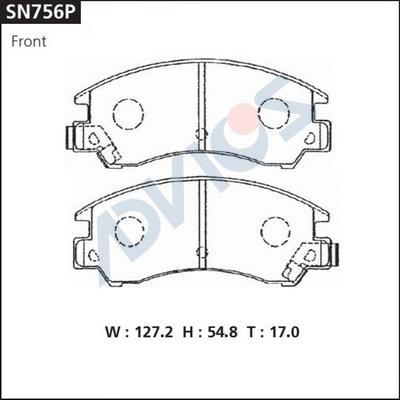 Advics SN756P - Əyləc altlığı dəsti, əyləc diski furqanavto.az