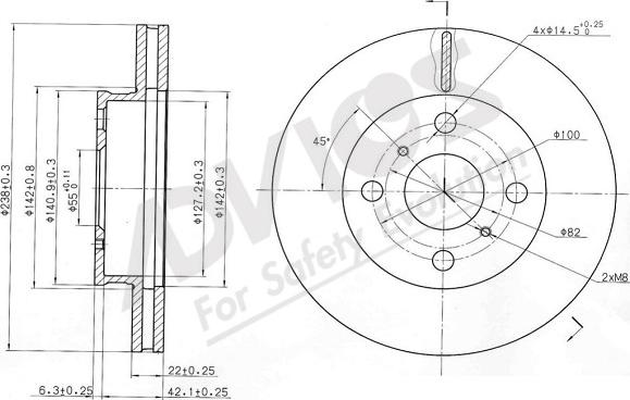 ADVICS-SEA A6F450 - Əyləc Diski furqanavto.az