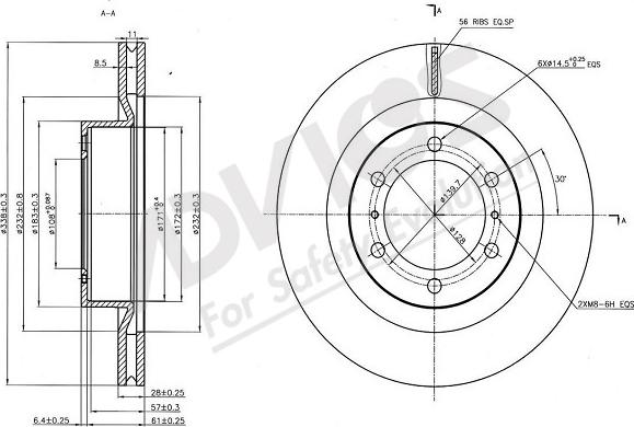 ADVICS-SEA A6F262 - Əyləc Diski furqanavto.az