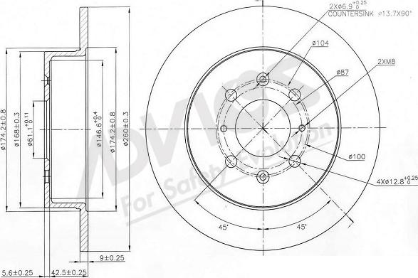 ADVICS-SEA C6R245 - Əyləc Diski furqanavto.az