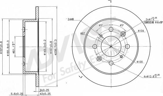 ADVICS-SEA C6R250 - Əyləc Diski furqanavto.az