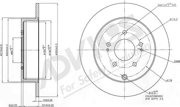 ADVICS-SEA D6R085 - Əyləc Diski furqanavto.az