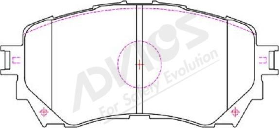 ADVICS-SEA E1N089Y - Əyləc altlığı dəsti, əyləc diski furqanavto.az