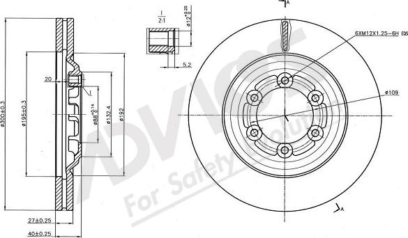 ADVICS-SEA J6F277 - Əyləc Diski furqanavto.az