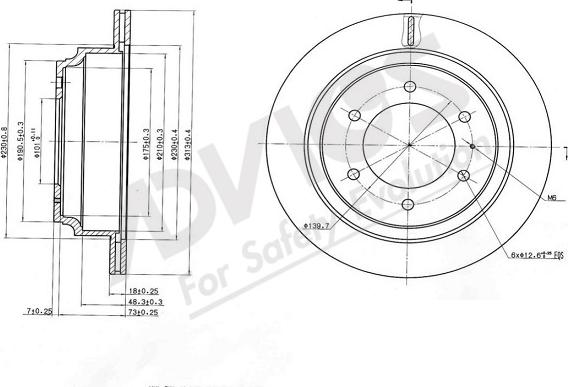 ADVICS-SEA J6R550 - Əyləc Diski furqanavto.az