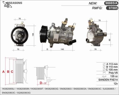 AHE 98885/A - Kompressor, kondisioner furqanavto.az