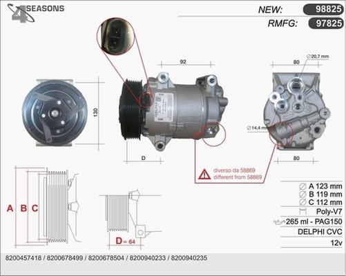 AHE 98825 - Kompressor, kondisioner furqanavto.az