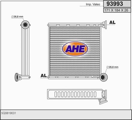 AHE 93993 - İstilik dəyişdiricisi, daxili isitmə furqanavto.az