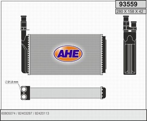 AHE 93559 - İstilik dəyişdiricisi, daxili isitmə furqanavto.az
