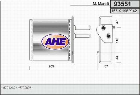 AHE 93551 - İstilik dəyişdiricisi, daxili isitmə furqanavto.az
