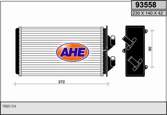 AHE 93558 - İstilik dəyişdiricisi, daxili isitmə furqanavto.az