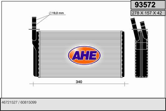 AHE 93572 - İstilik dəyişdiricisi, daxili isitmə furqanavto.az