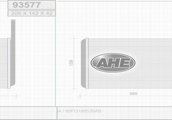 AHE 93577 - İstilik dəyişdiricisi, daxili isitmə furqanavto.az