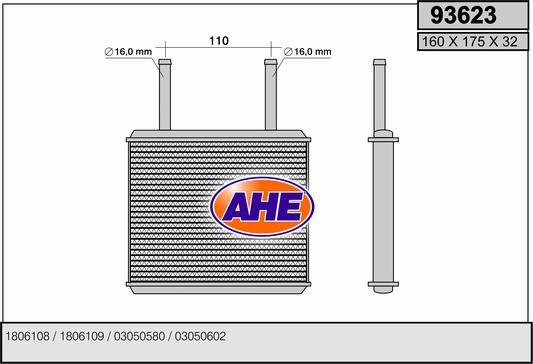 AHE 93623 - İstilik dəyişdiricisi, daxili isitmə furqanavto.az