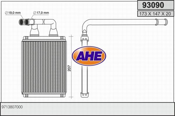 AHE 93090 - İstilik dəyişdiricisi, daxili isitmə furqanavto.az