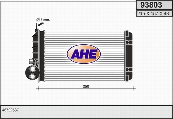 AHE 93803 - İstilik dəyişdiricisi, daxili isitmə furqanavto.az