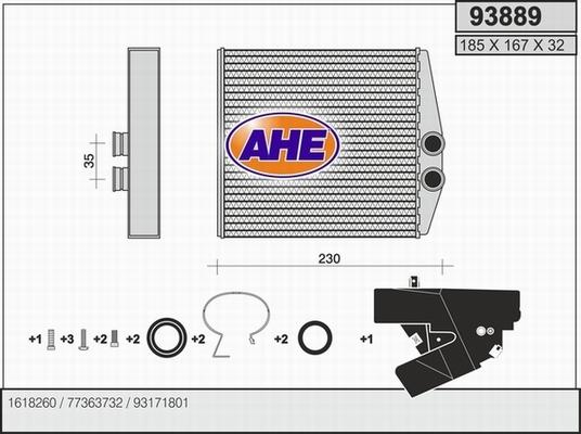 AHE 93889 - İstilik dəyişdiricisi, daxili isitmə furqanavto.az