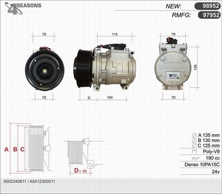 AHE 97952 - Kompressor, kondisioner furqanavto.az