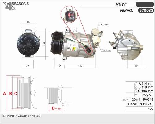 AHE 970083 - Kompressor, kondisioner furqanavto.az