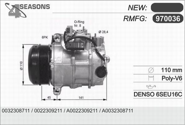 AHE 970036 - Kompressor, kondisioner furqanavto.az