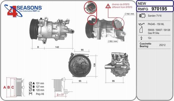 AHE 970195 - Kompressor, kondisioner furqanavto.az