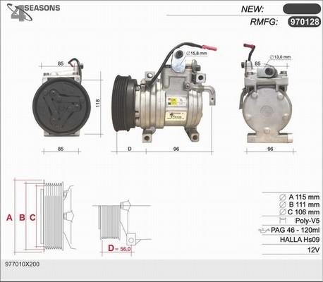 AHE 970128 - Kompressor, kondisioner furqanavto.az