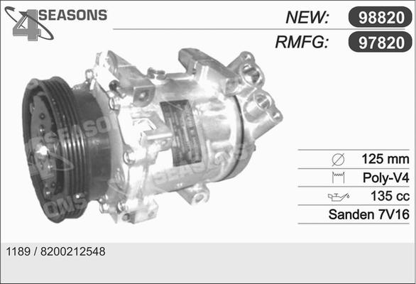 AHE 97820 - Kompressor, kondisioner furqanavto.az