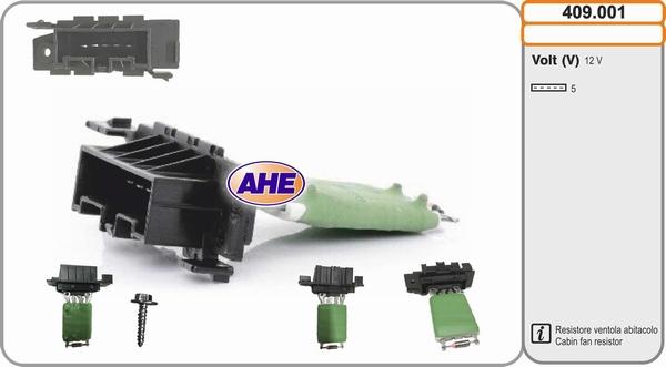 AHE 409.001 - Ön rezistor, elektromotor radiator fanatı furqanavto.az