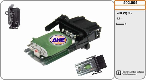 AHE 402.004 - Ön rezistor, elektromotor radiator fanatı furqanavto.az