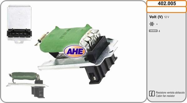 AHE 402.005 - Ön rezistor, elektromotor radiator fanatı furqanavto.az