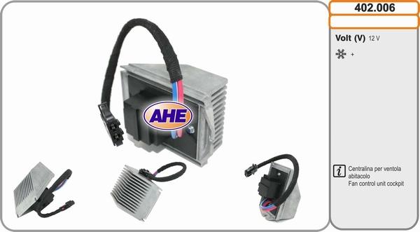 AHE 402.006 - Ön rezistor, elektromotor radiator fanatı furqanavto.az