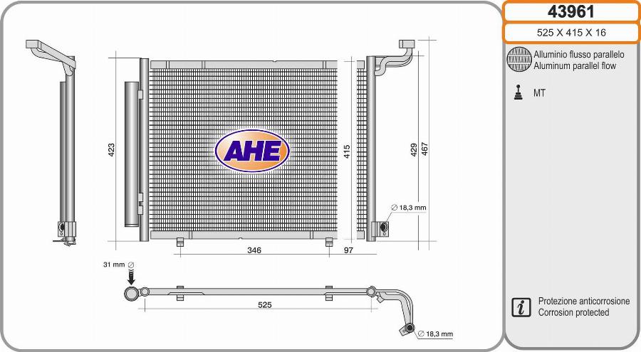 AHE 43961 - Kondenser, kondisioner furqanavto.az