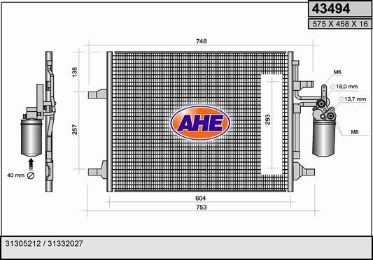 AHE 43494 - Kondenser, kondisioner furqanavto.az