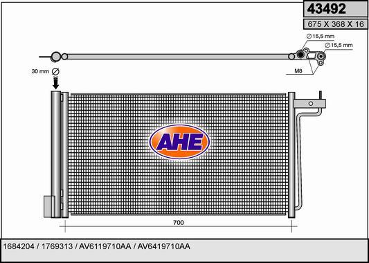 AHE 43492 - Kondenser, kondisioner furqanavto.az