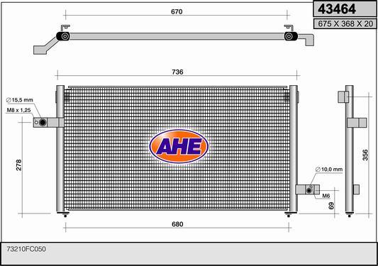 AHE 43464 - Kondenser, kondisioner furqanavto.az