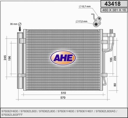 AHE 43418 - Kondenser, kondisioner furqanavto.az